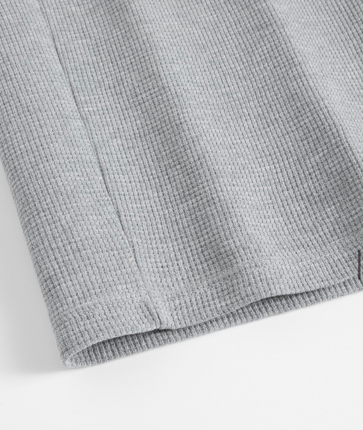 BRENSON Waffle Loose Fit Henley Neck Short Sleeve T-Shirt